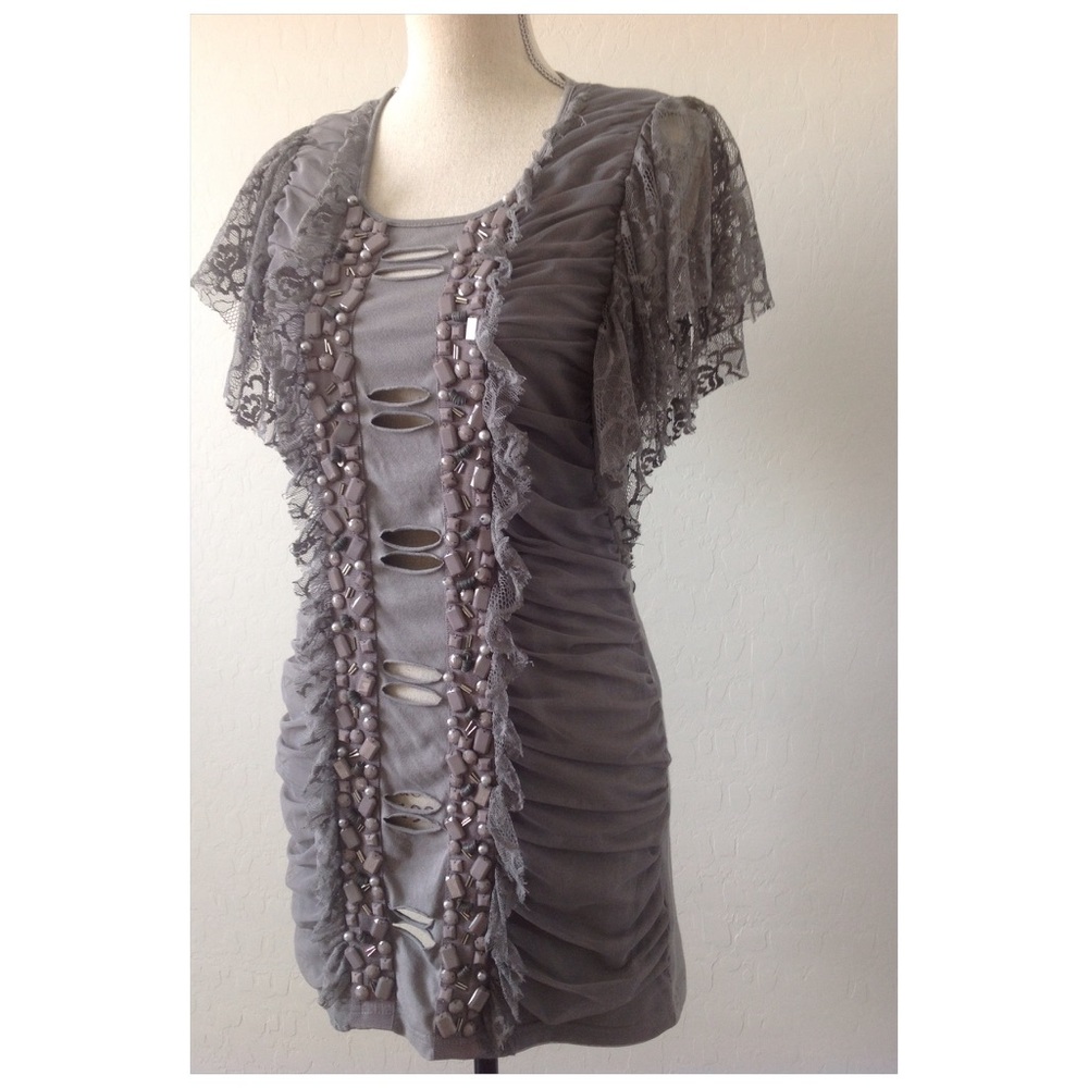 Lace Embedded Top - image 3